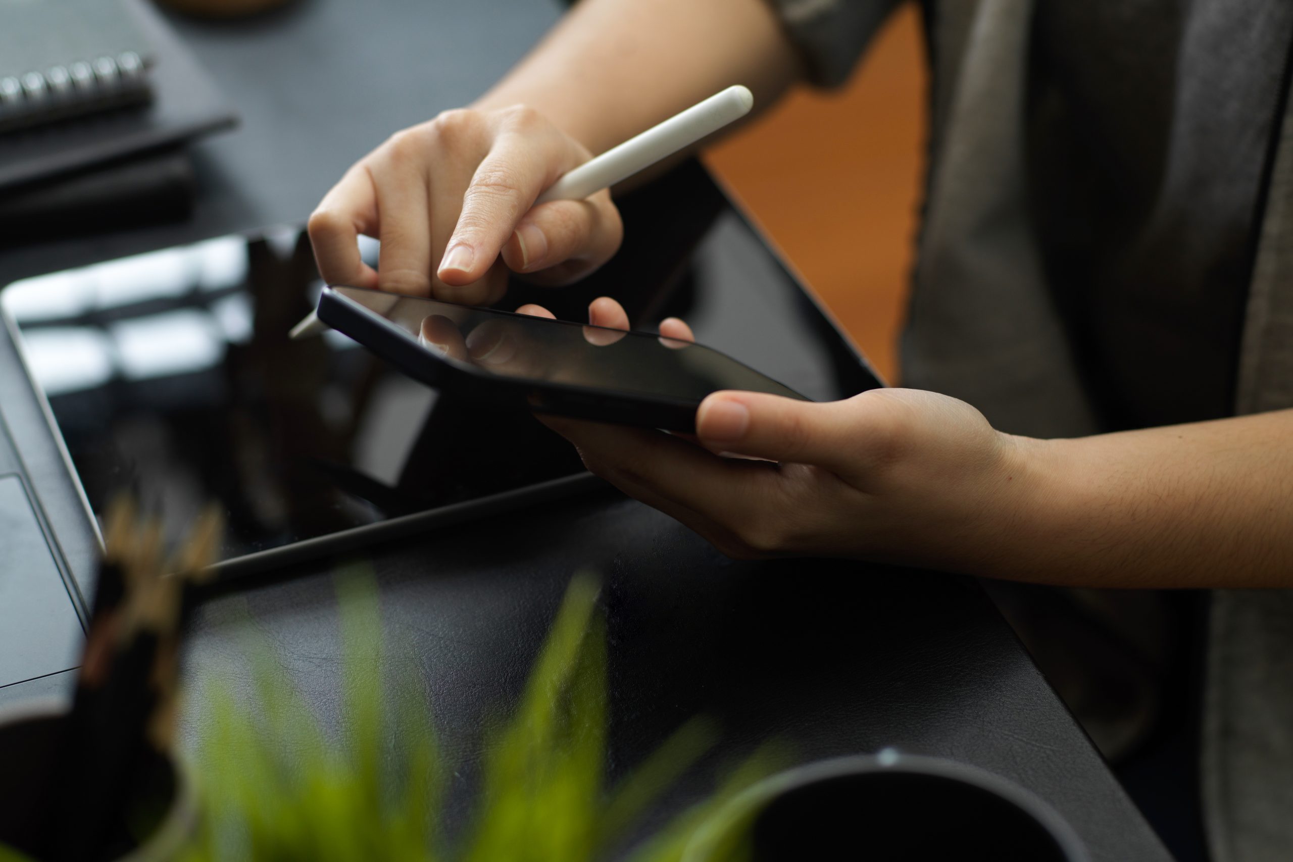 A female using smartphone to order food delivery service